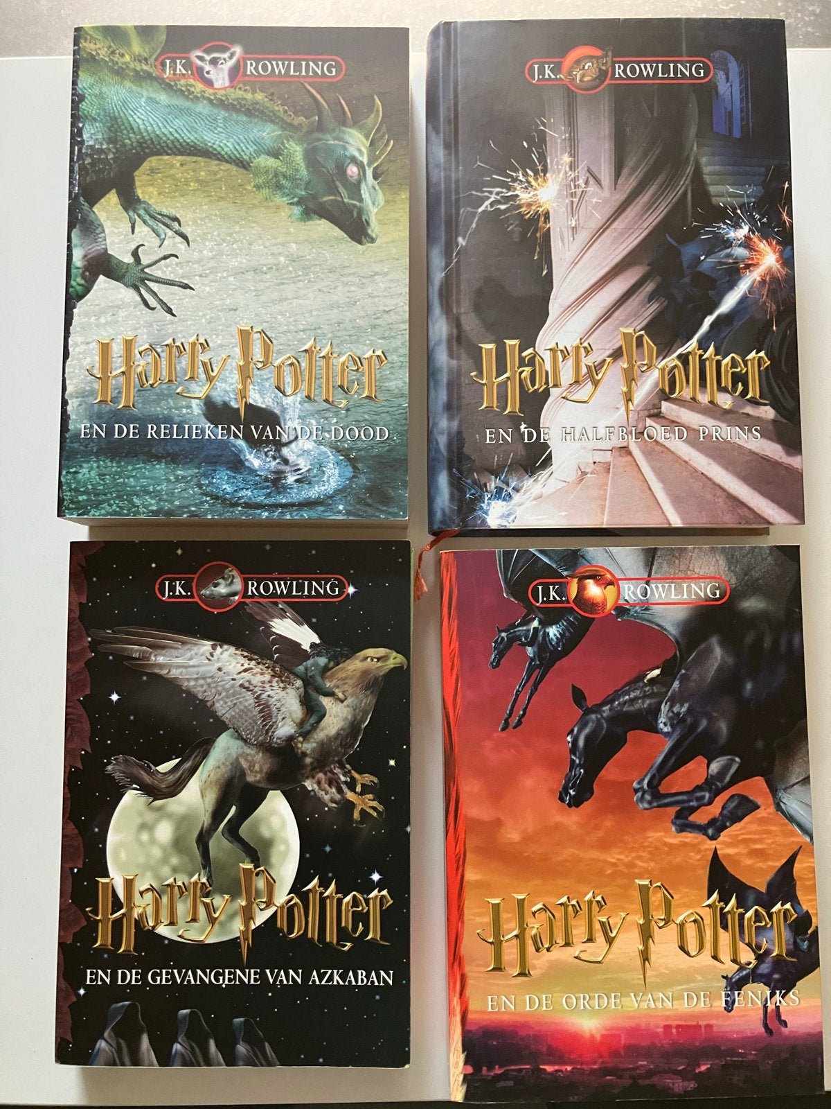 Harry Potter boeken: Deel 3, 5, 6 (HC) en 7, Ophalen, Gelezen