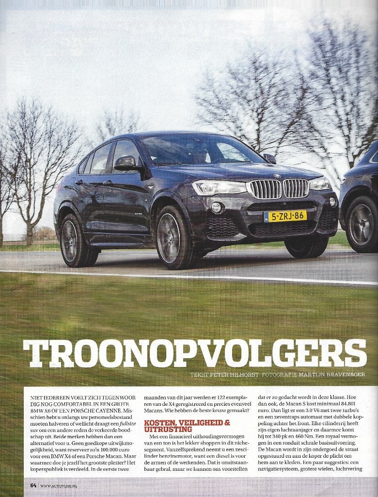Autovisie test BMW X4 versus Porsche Macan, Boeken, Ophalen of Verzenden, Gelezen, Overige merken