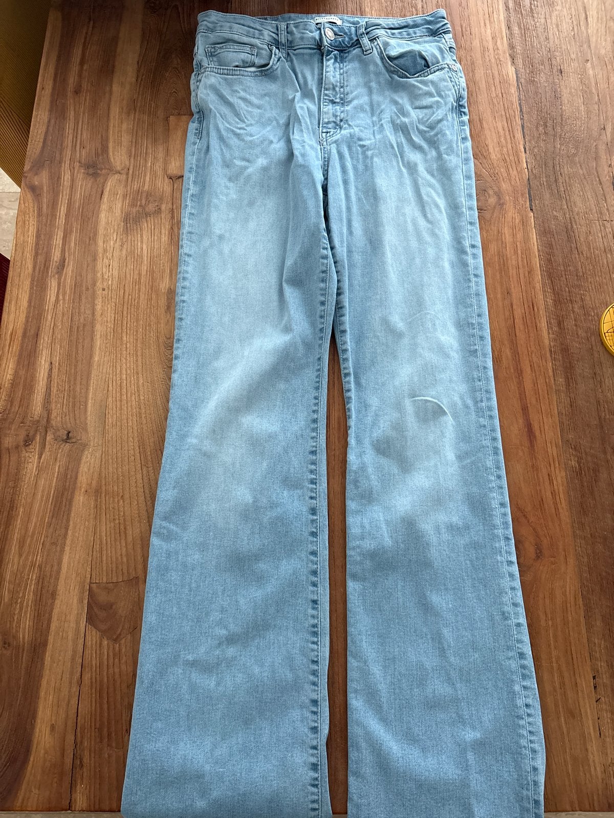 Lichtblauwe flared jeans silvercreek maat 32/32, Ophalen of Verzenden, Gedragen, Blauw, Overige jeansmaten