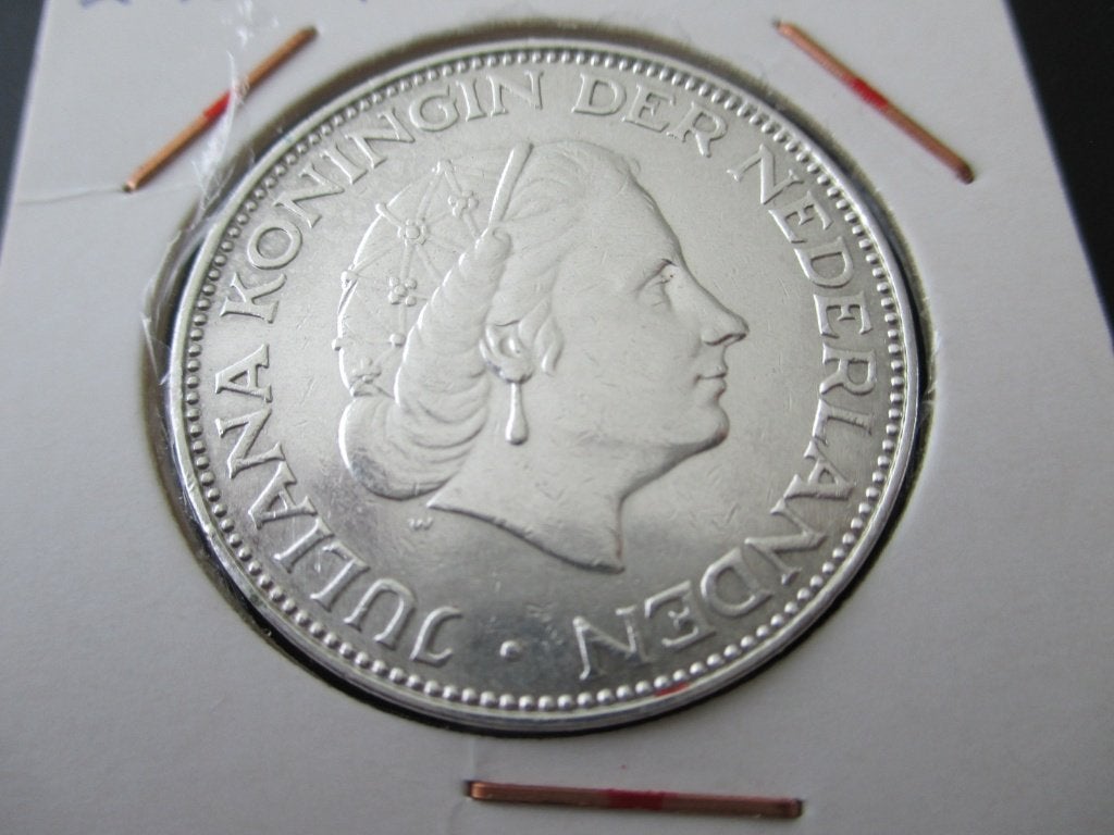 Rijksdaalder 1960, Postzegels en Munten, Koningin Juliana, Zilver, Ophalen of Verzenden, Losse munt