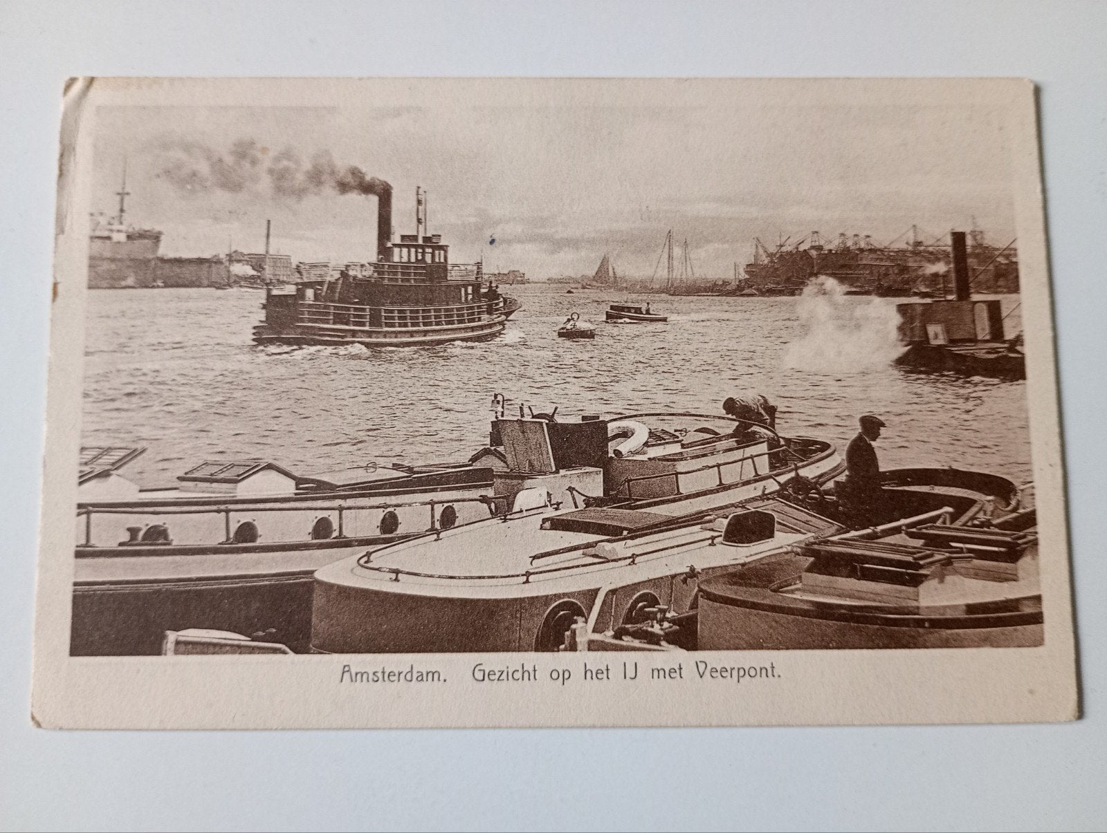 Amsterdam Scheepvaart Veerpont naar Amsterdam Noord 1929, Ophalen of Verzenden, 1920 tot 1940, Gelopen, Noord-Holland
