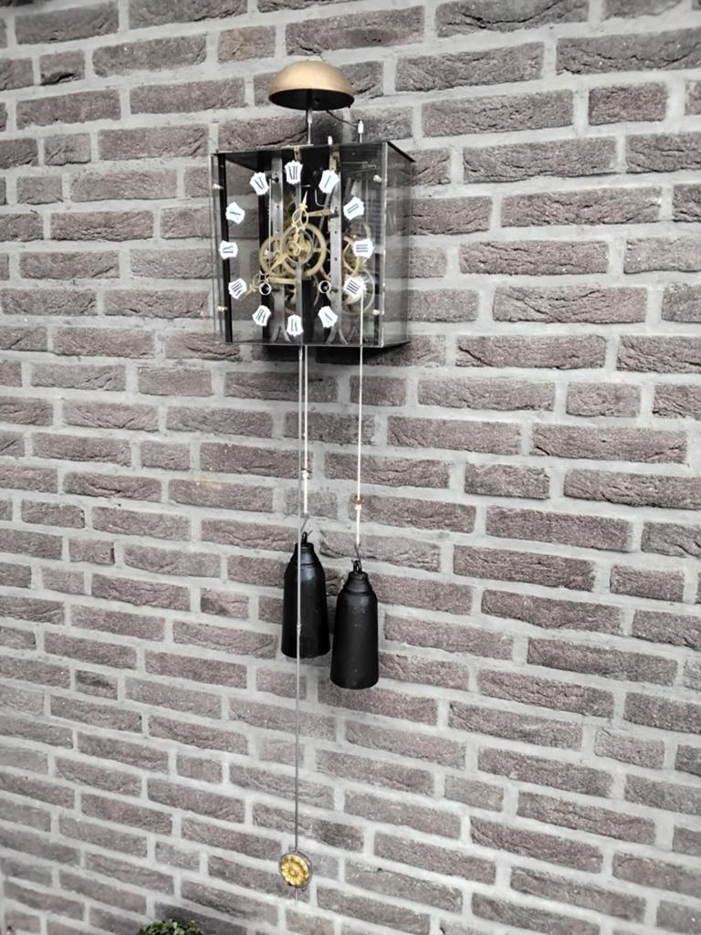 Unieke Skeletklok - Wandklok met Zichtbaar Uurwerk, Ophalen of Verzenden