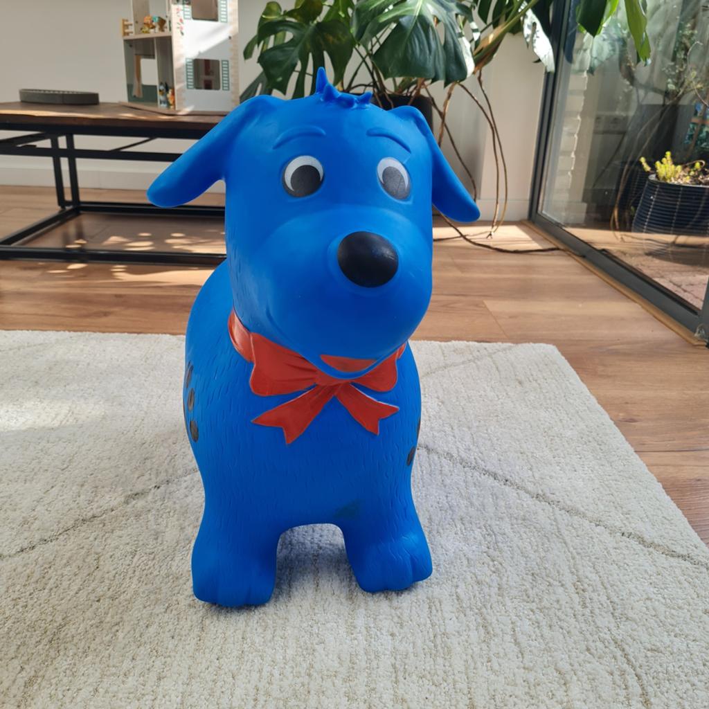 Blauwe opblaasbare hond springdier, Ophalen of Verzenden, Gebruikt, Jongen of Meisje