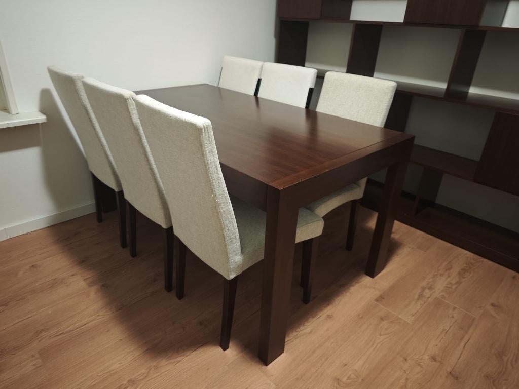 Eettafel met 6 stoelen, Ophalen, Gebruikt, 4 tot 6 stoelen