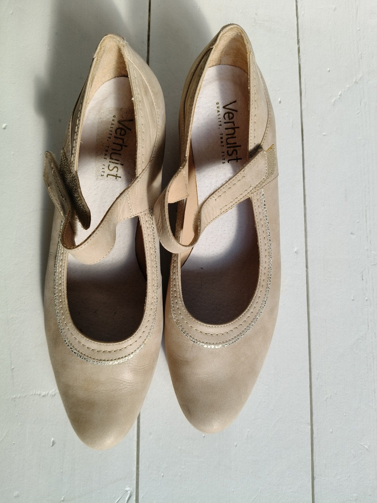 Verhulst beige pumps met lage hak - Maat 8, Schoenen met lage hakken, Beige, Verhulst, Ophalen of Verzenden