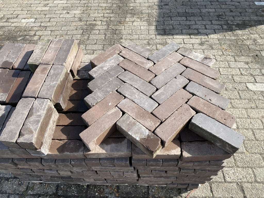 003. 7,92 m2 Dikformaat Bruinpaars 6,8x20x6,5 cm €155,00, Tuin en Terras, Ophalen, Keramiek, Klinkers, 5 tot 10 m²