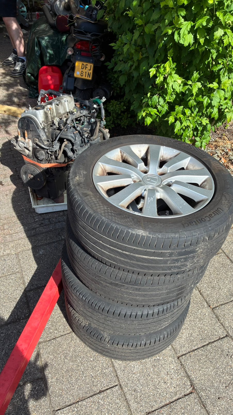 16insh 5x114,3 velgen set honda civic ep2, Ophalen of Verzenden, Zo goed als nieuw