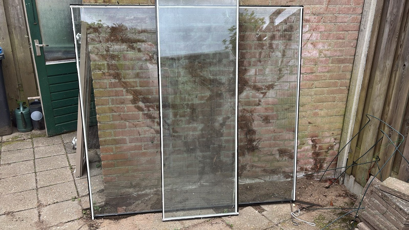 gratis 2x dubbel glas, Doe-het-zelf en Verbouw, Ophalen, Gevelraam of Ruit, Dubbelglas