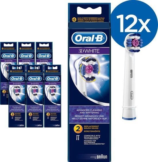 Oral-B 3D White - Opzetborstels - 12 Stuks, Ophalen, Nieuw, Opzetborstel