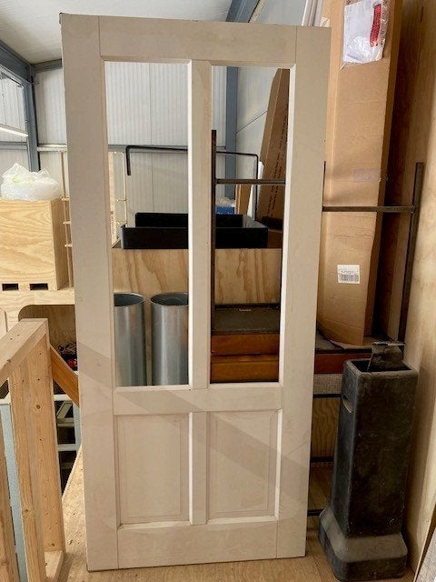 Ensuite schuifdeuren - set van 2 - jaren 30 stijl, Ophalen, 80 tot 100 cm, Binnendeur, Zo goed als nieuw