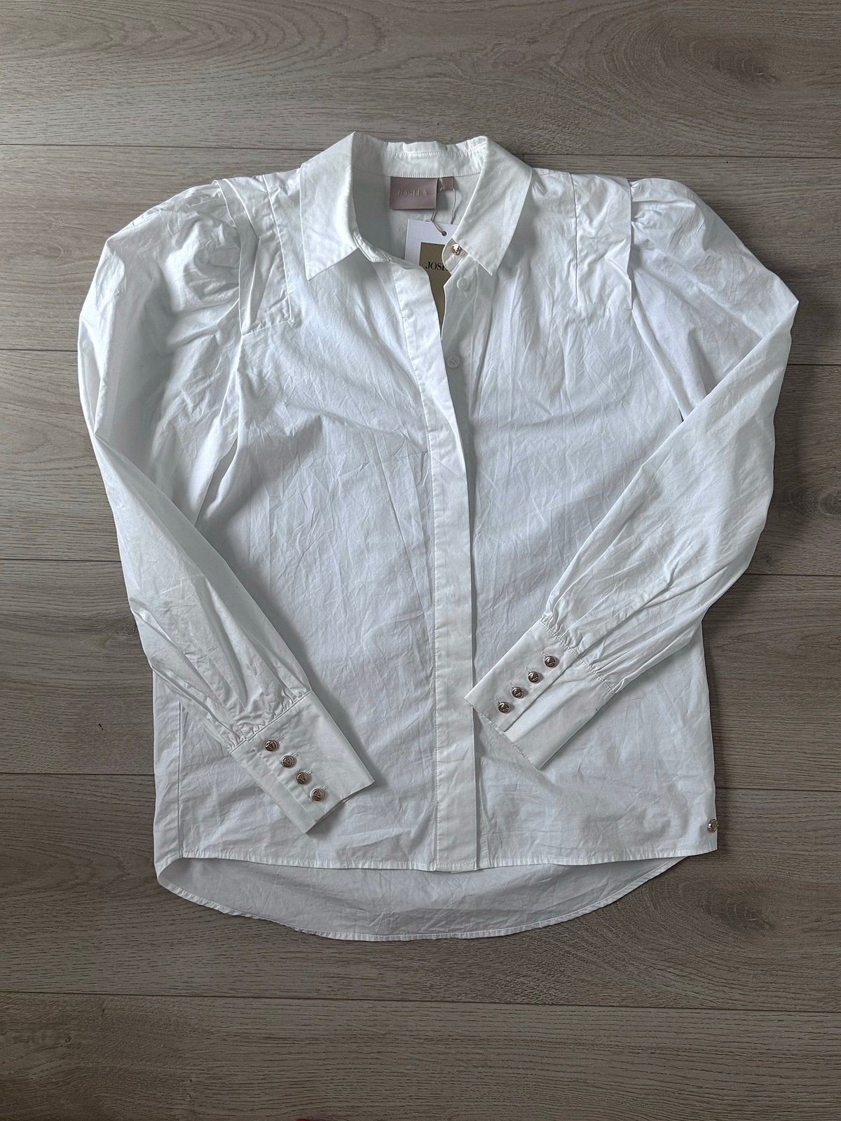 NIEUW Josh V Ziva blouse wit met pofmouwen - Maat S, Ophalen of Verzenden, Nieuw, Maat 36 (S), Wit
