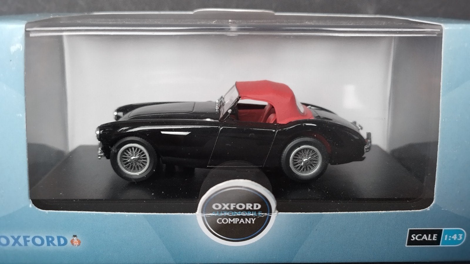 Austin Healey 100 Bn 1 black 1:43 Oxford Diecast Pol, Hobby en Vrije tijd, Overige merken, Auto, Verzenden, .