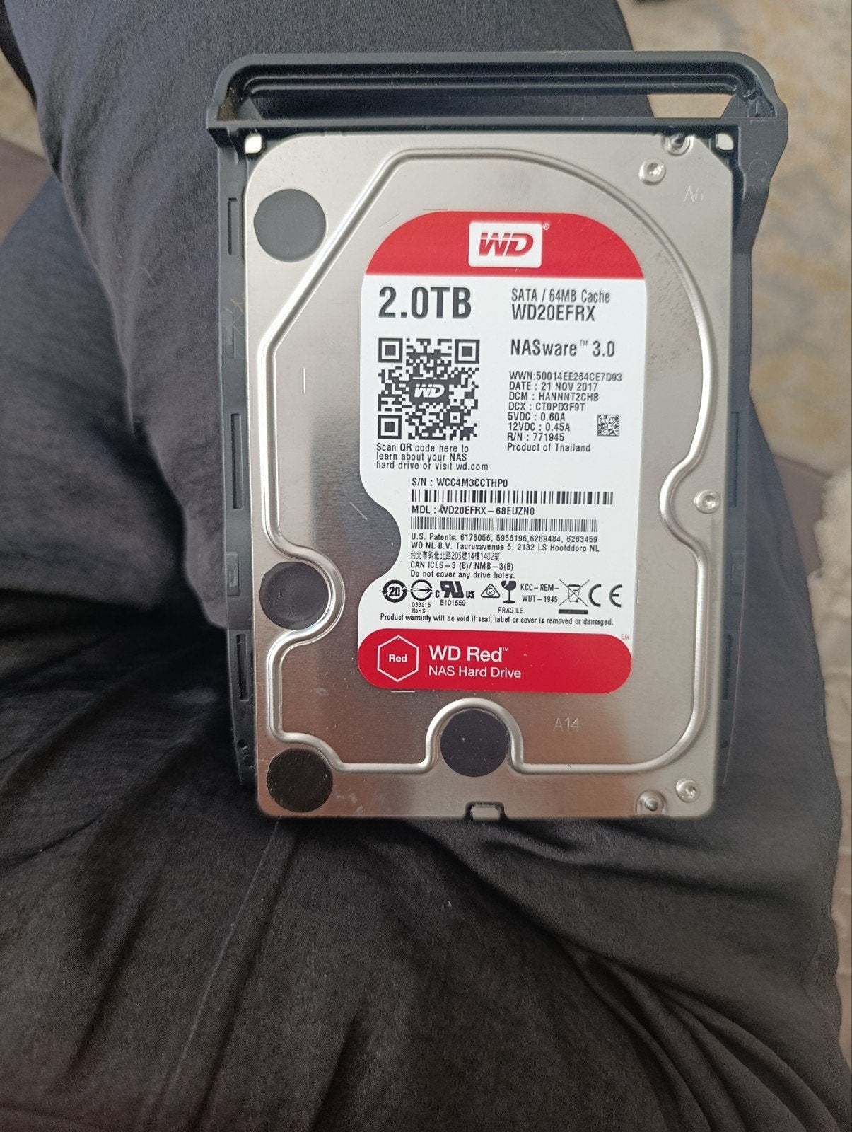 WD Red 2TB NAS Hard Drive - WD20EFRX SATA, Computers en Software, Harde schijven, Intern, Gebruikt, Server, WD