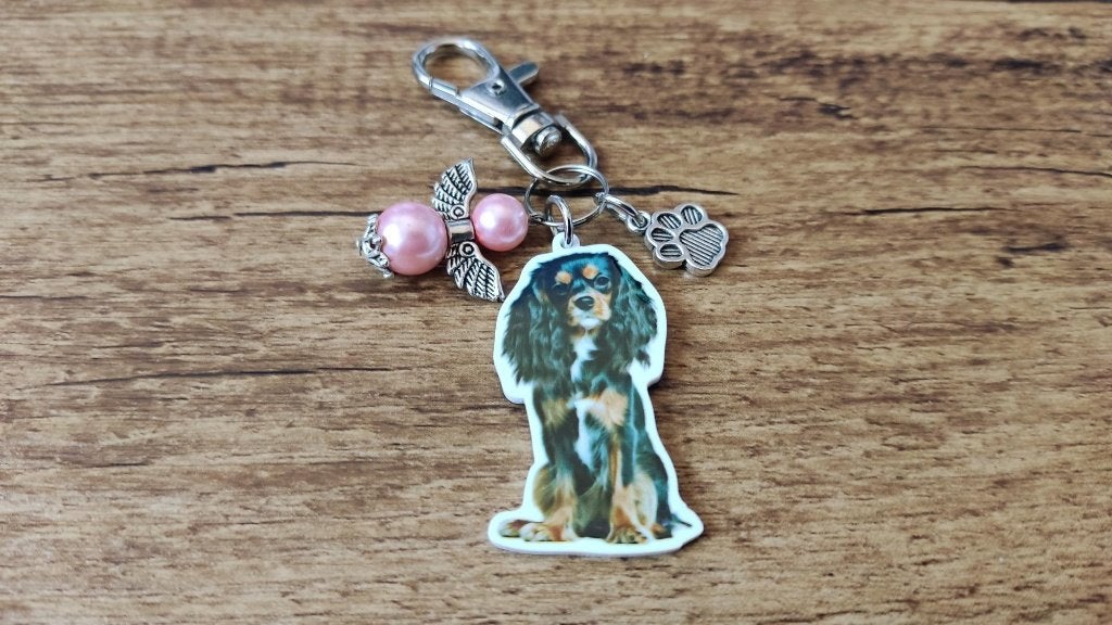 Hanger Black en tan cavalier king charles spaniël engeltje, Verzenden, Nieuw, Hanger