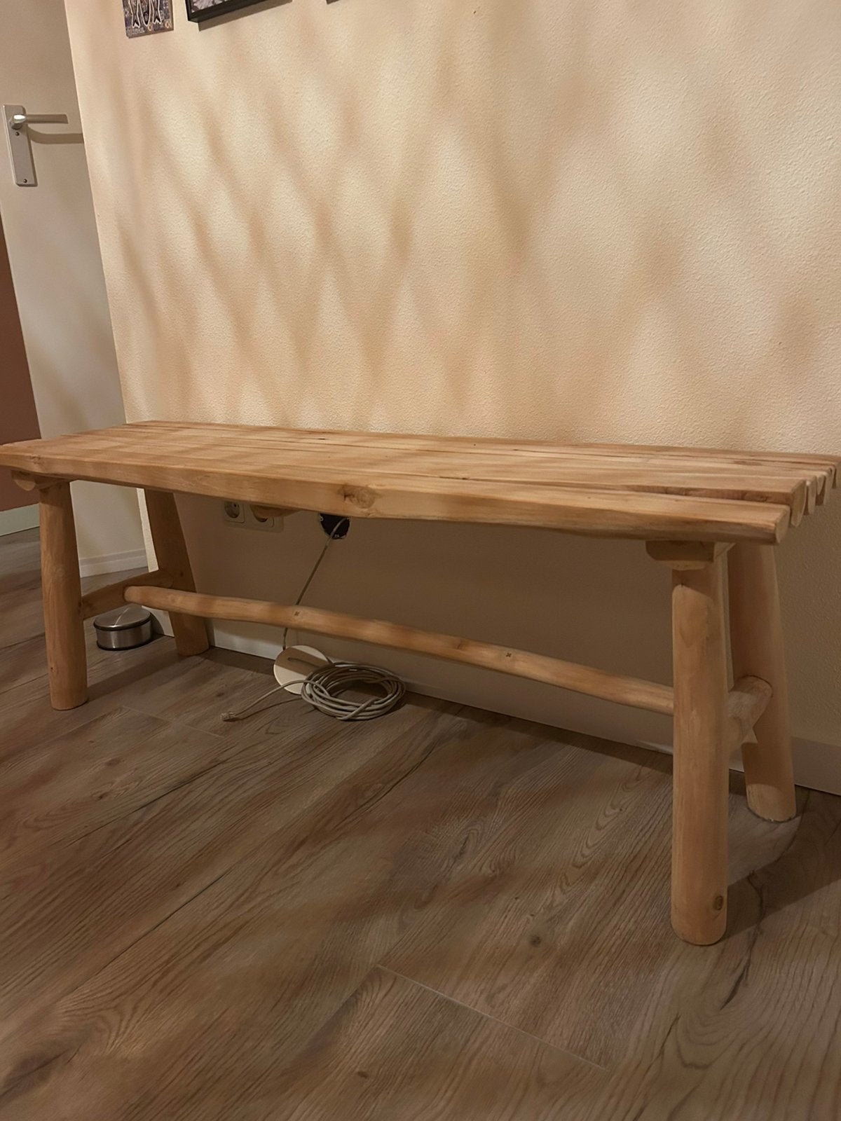 Houten (decoratieve) bankje, Ophalen, 100 tot 150 cm, Zo goed als nieuw, 25 tot 50 cm