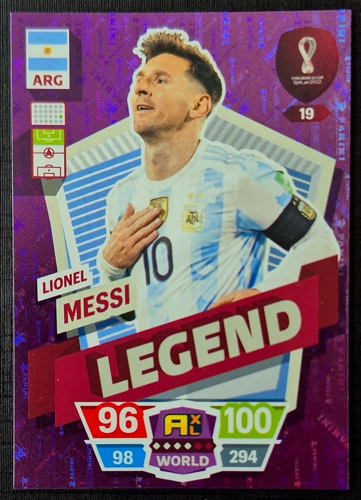 Panini Legend Lionel Messi - Argentinië, WK 2022, Ophalen of Verzenden, Zo goed als nieuw, Plaatje