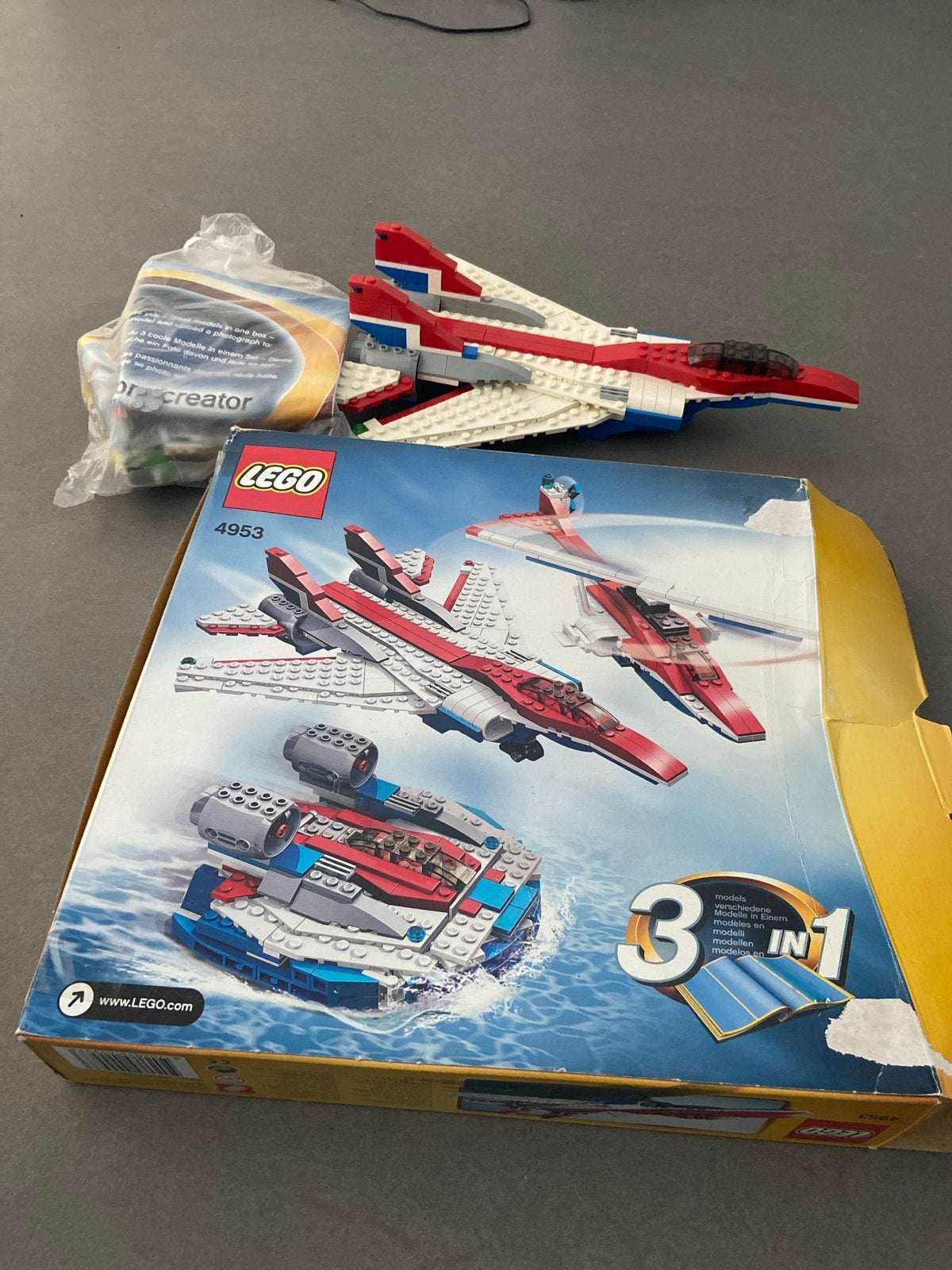 Lego Creator 4953 Vliegtuig, Helikopter & Hovercraft 3-in-1, Gebruikt, Lego, Ophalen of Verzenden, Compleet