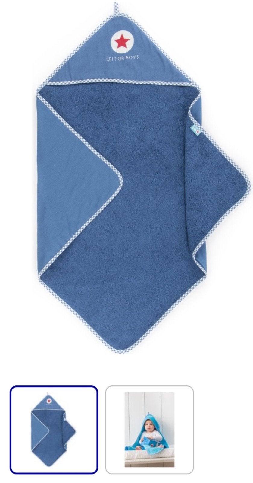 LFI For Boys Baby Badcape Blauw - Nieuw in verpakking, Ophalen of Verzenden, Nieuw