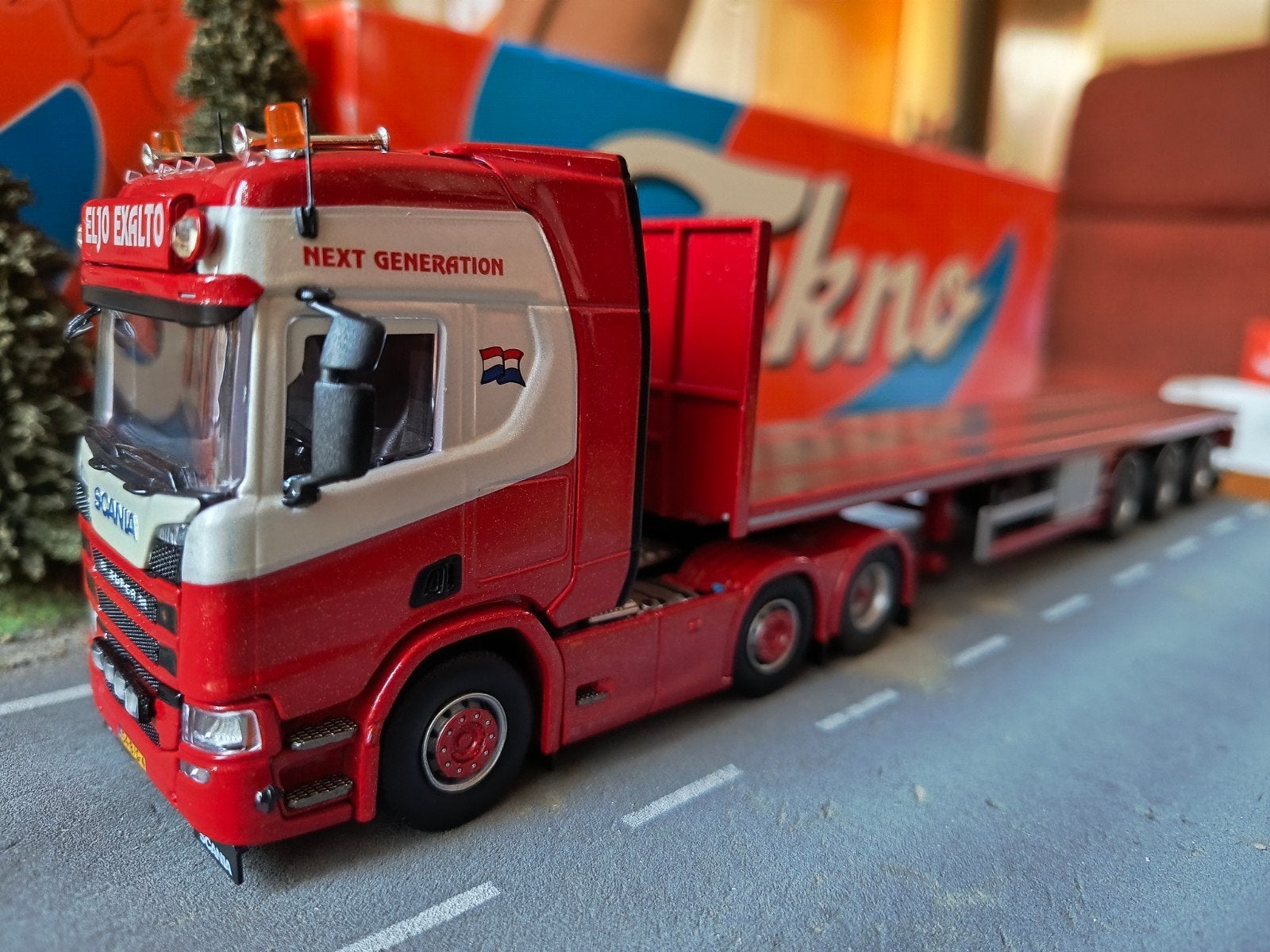 Tekno Scania Eljo Exalto, Hobby en Vrije tijd, Ophalen of Verzenden, Zo goed als nieuw, Bus of Vrachtwagen, Tekno