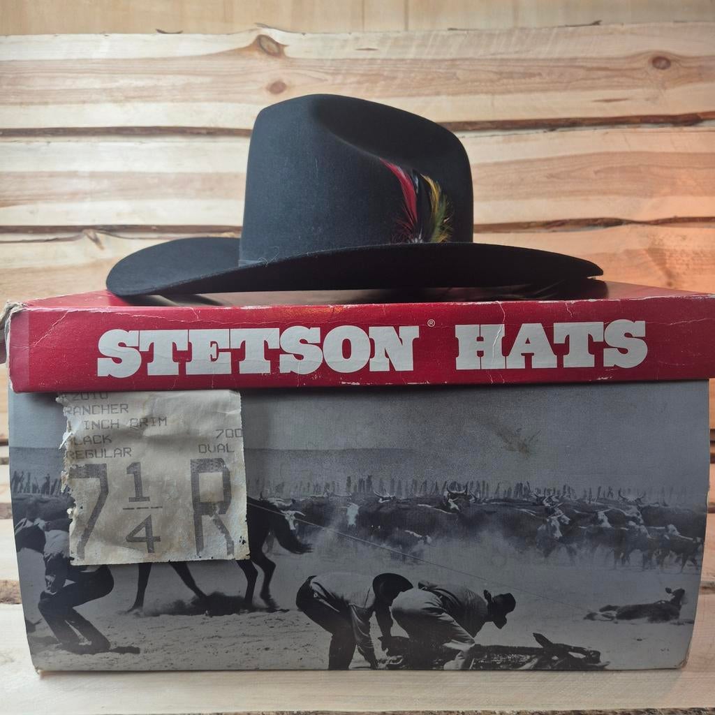 Stetson Rancher 4X Western Hat - Black - size 58, Stetson, Hoed, Ophalen of Verzenden, Zo goed als nieuw