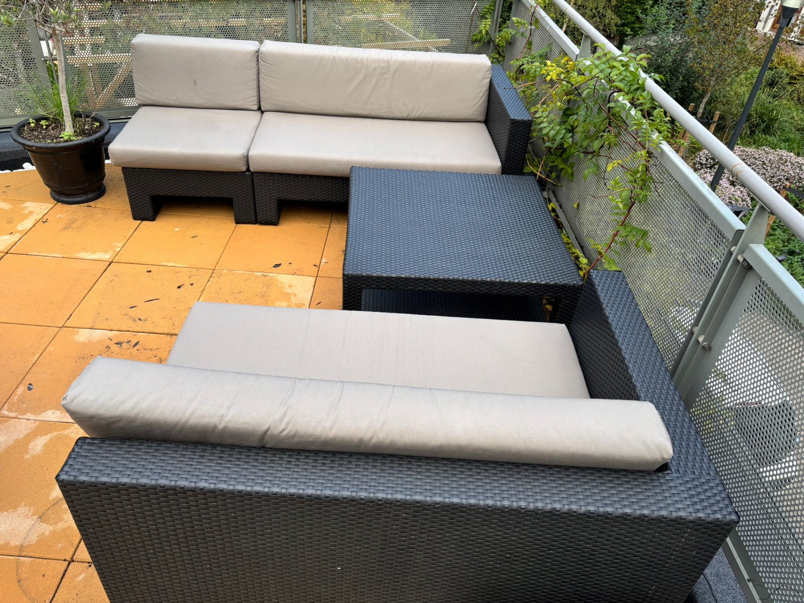 Tuinset Teak&Garden, Ophalen, Zo goed als nieuw, Wicker, 7 zitplaatsen