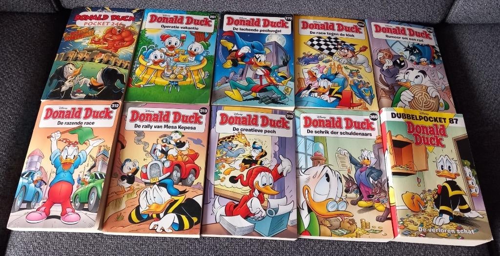 Donald Duck pockets (10 stuks), Meerdere stripboeken, Ophalen of Verzenden, Zo goed als nieuw, Donald Duck