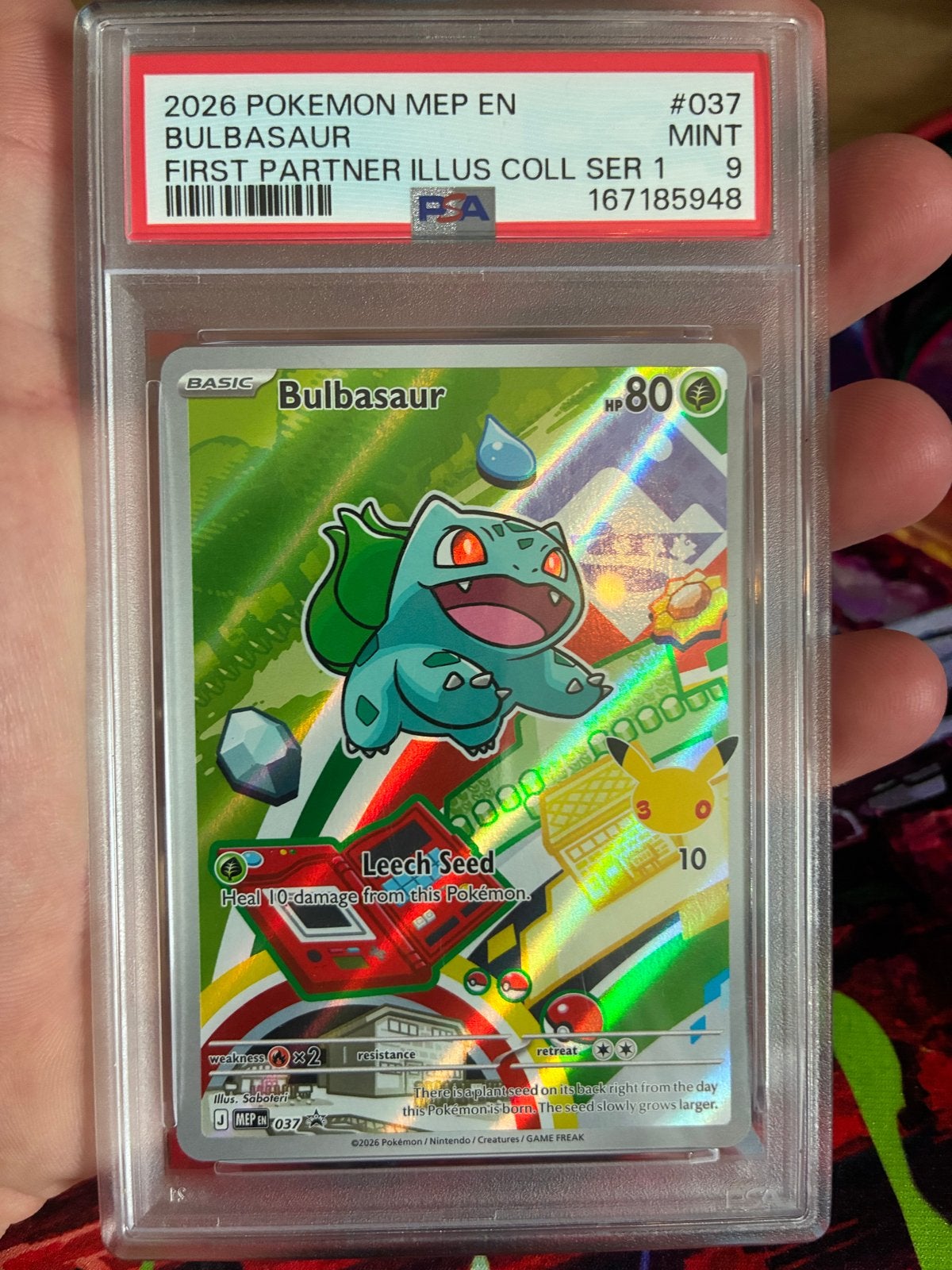 MEP Bulbasaur 037, Charmander 038 & Squirtle 039 PSA, Ophalen, Nieuw, Meerdere kaarten
