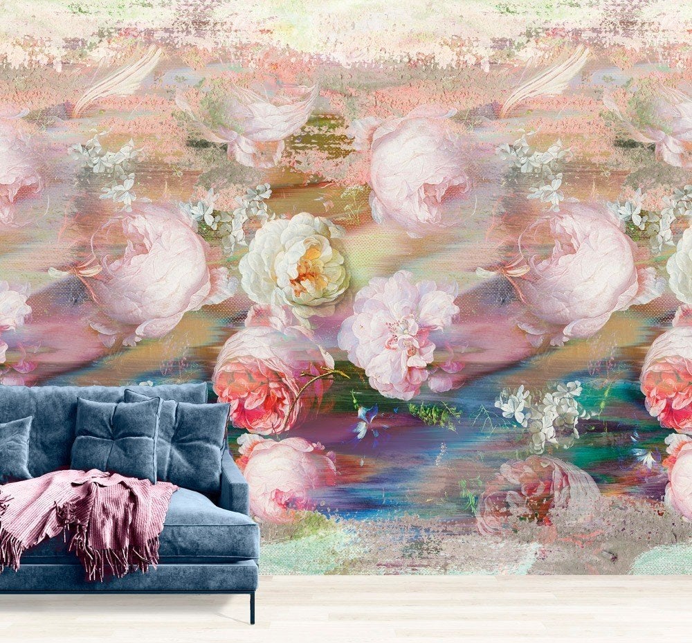 Behangexpresse fotowanden color choc bloemen, Verzenden, 75 m² of meer