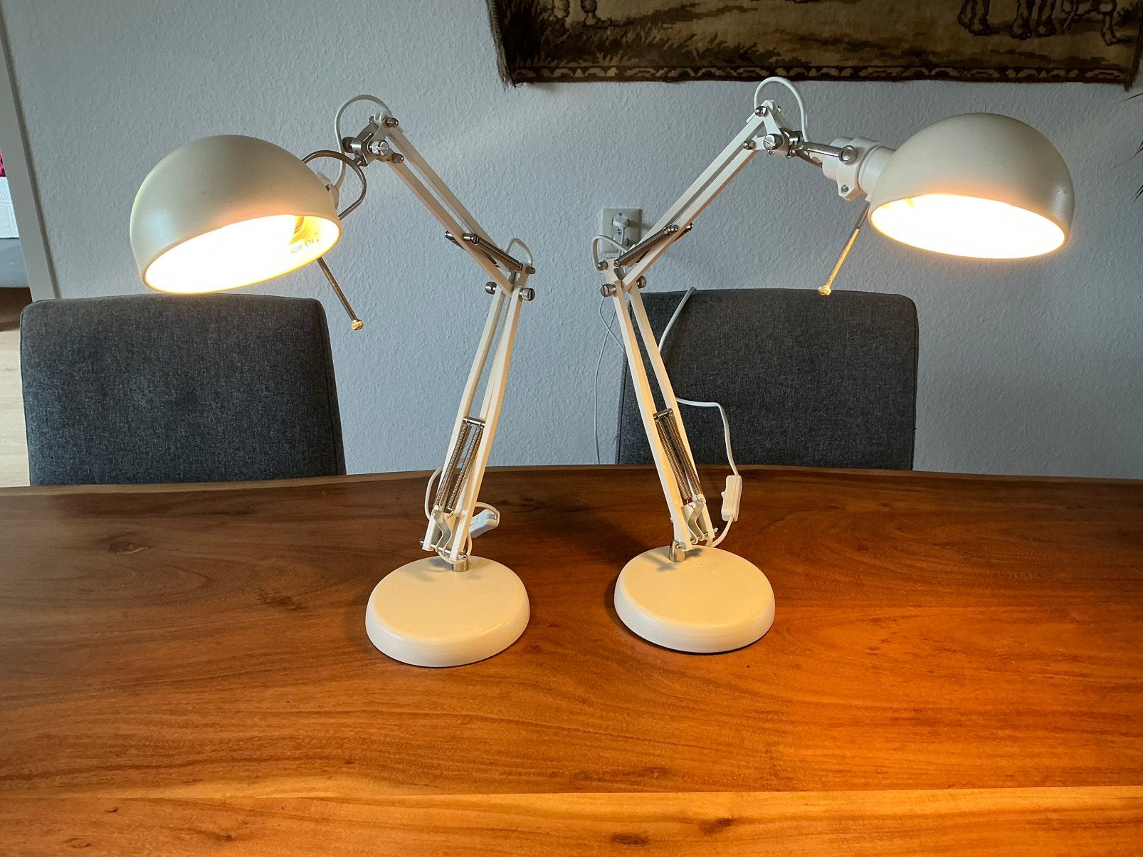 IKEA Forsa bureaulampen 2x, Ophalen, Bureaulamp, Inclusief lichtbron, E14 (klein)