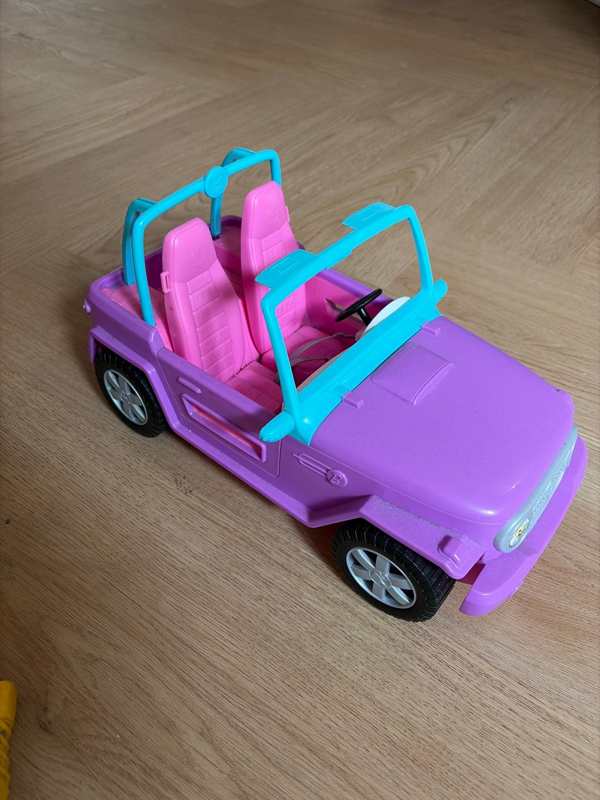 Barbie Jeep - Paarse speelgoedauto 33cm, Ophalen, Gebruikt