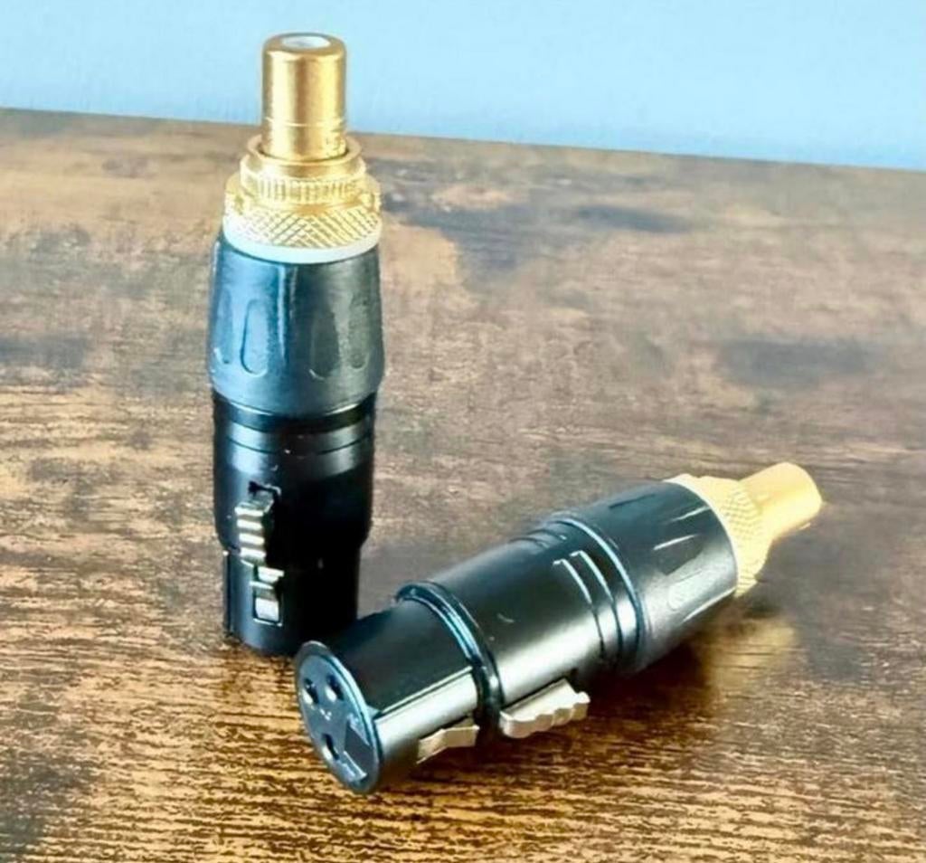 HQ Verguld XLR naar RCA Female / Female adapter 2x, Audio, Tv en Foto, Audiokabels en Televisiekabels, Ophalen of Verzenden, Nieuw