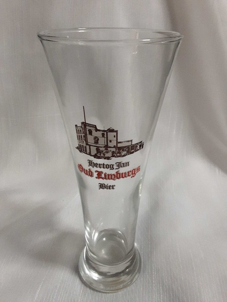 HERTOG JAN glas, bruine logo, Verzamelen, Glas en Borrelglaasjes, Ophalen of Verzenden, Zo goed als nieuw, Bierglas