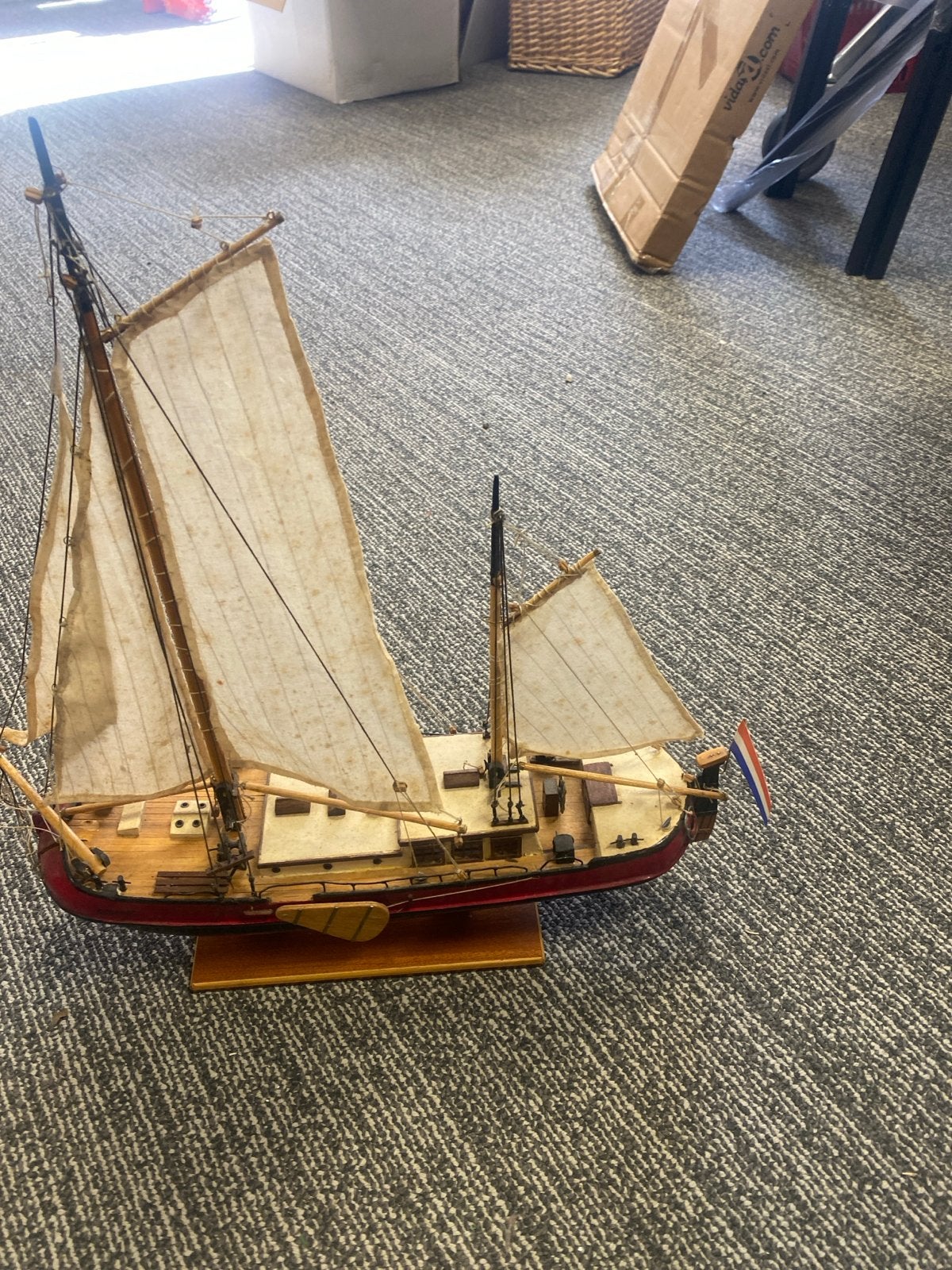 Prachtig handgemaakt scheepsmodel van een zeilboot, Ophalen of Verzenden, Zo goed als nieuw, Groter dan 1:32, Overige merken