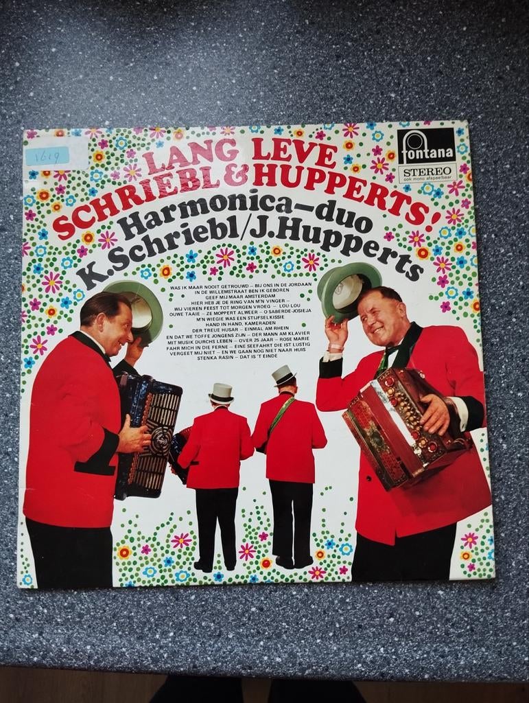 Fontana LP: Lang Leve Harmonica-duo Schriebl & Hupperts, Ophalen of Verzenden, 1960 - 1969, Gebruikt, 12 inch