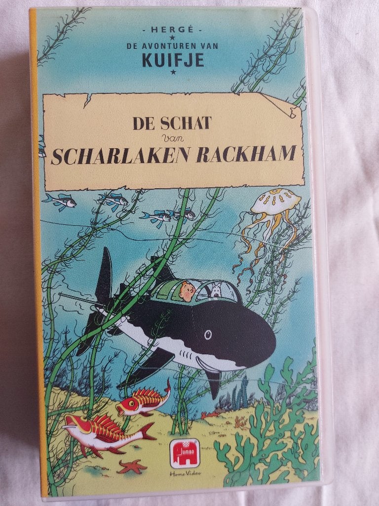 VHS videoband Kuifje, de schat van Scharlaken Rackham, Alle leeftijden, Ophalen of Verzenden, Zo goed als nieuw