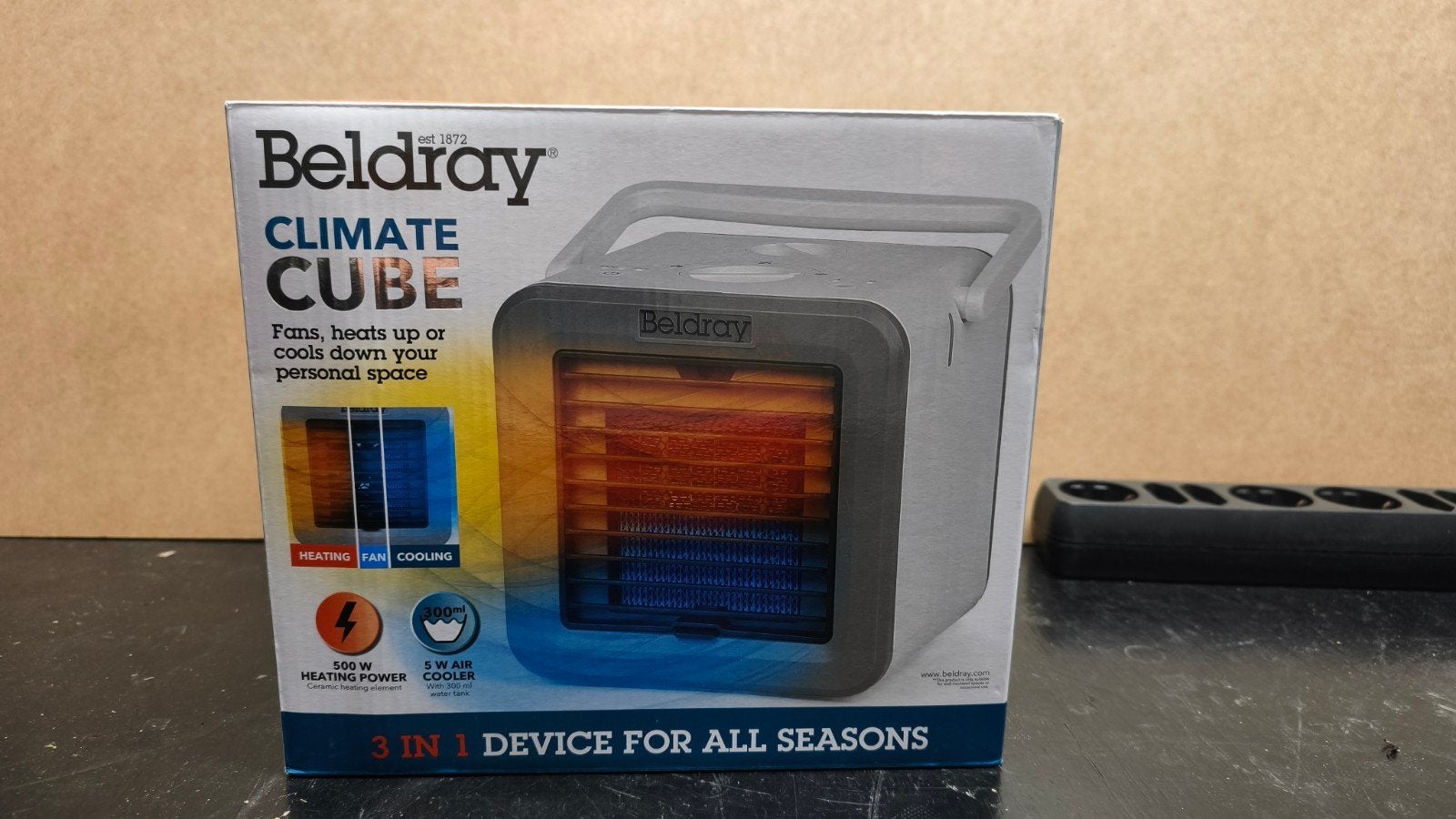 Beldray Climate Cube - verwarmen en koelen, Caravans en Kamperen, Ophalen of Verzenden, Zo goed als nieuw