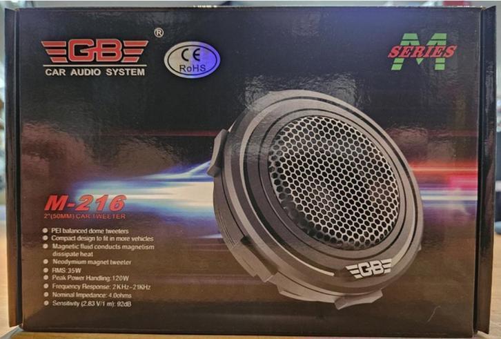 GB AUDIO high-power tweeter 120watt 50mm, Auto diversen, Autospeakers, Niet ingevuld, Niet ingevuld, Nieuw, Ophalen of Verzenden