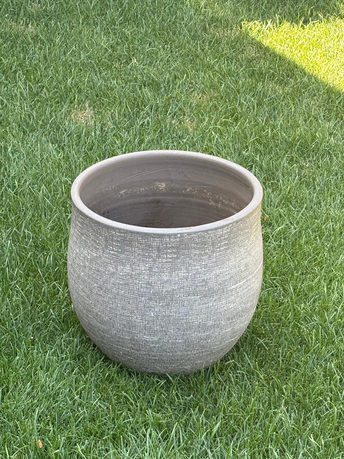 Bloempot met structuur, 30cm binnenmaat, Overige materialen, Gebruikt, Rond, Binnen