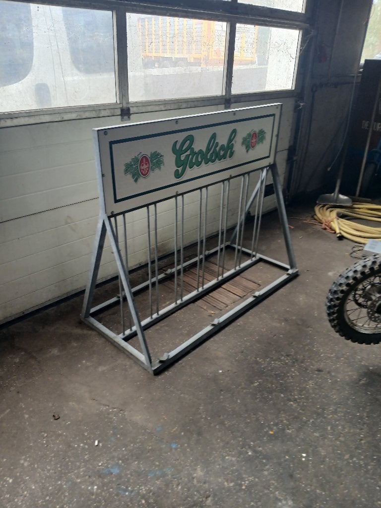 Grolsch fietsenrek, Ophalen, Reclamebord