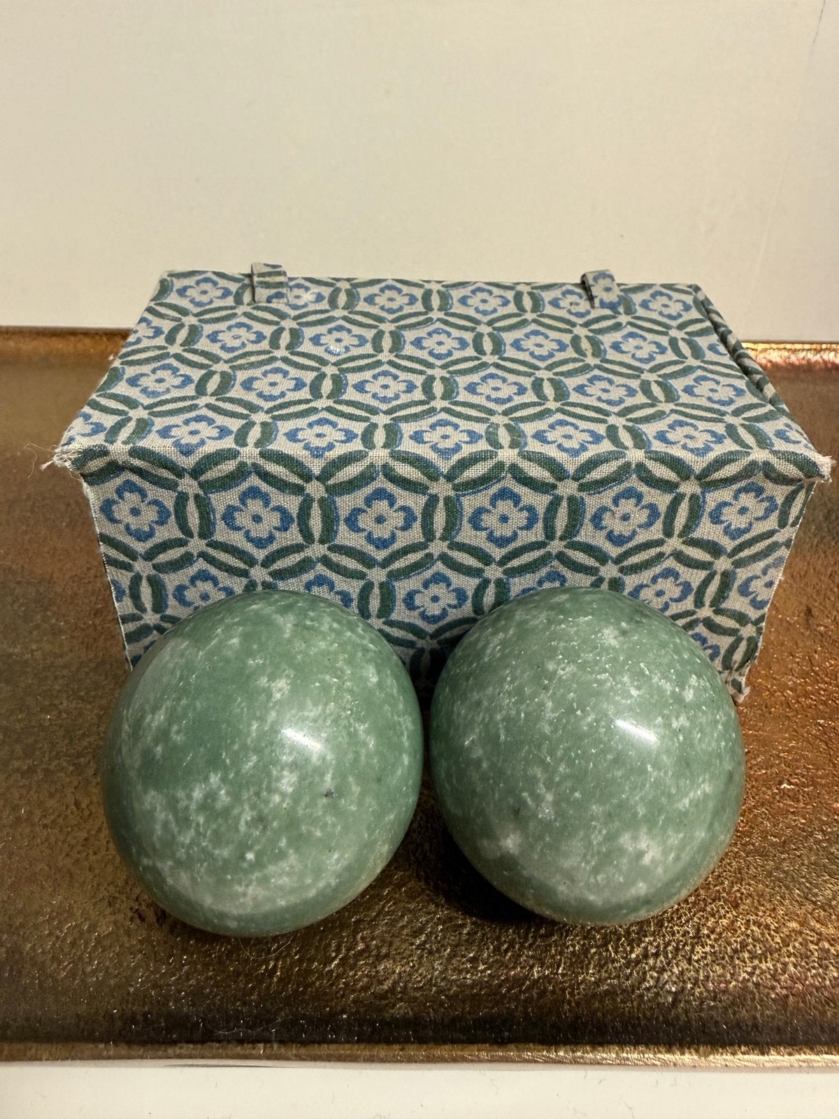 Vintage Chinese Qigong / gezondheidsballen, Ritueel object, Natuurlijk materiaal, 3 cm, Ophalen of Verzenden