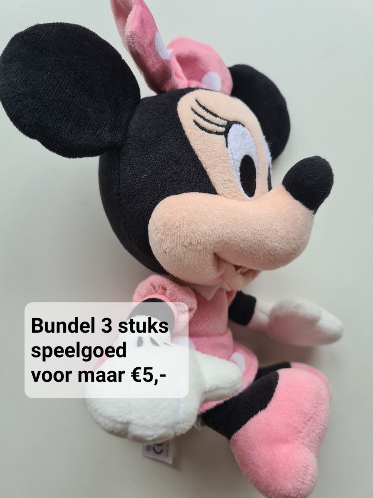 Disney Minnie Mouse knuffel, Ophalen of Verzenden, Overige figuren, Zo goed als nieuw, Knuffel