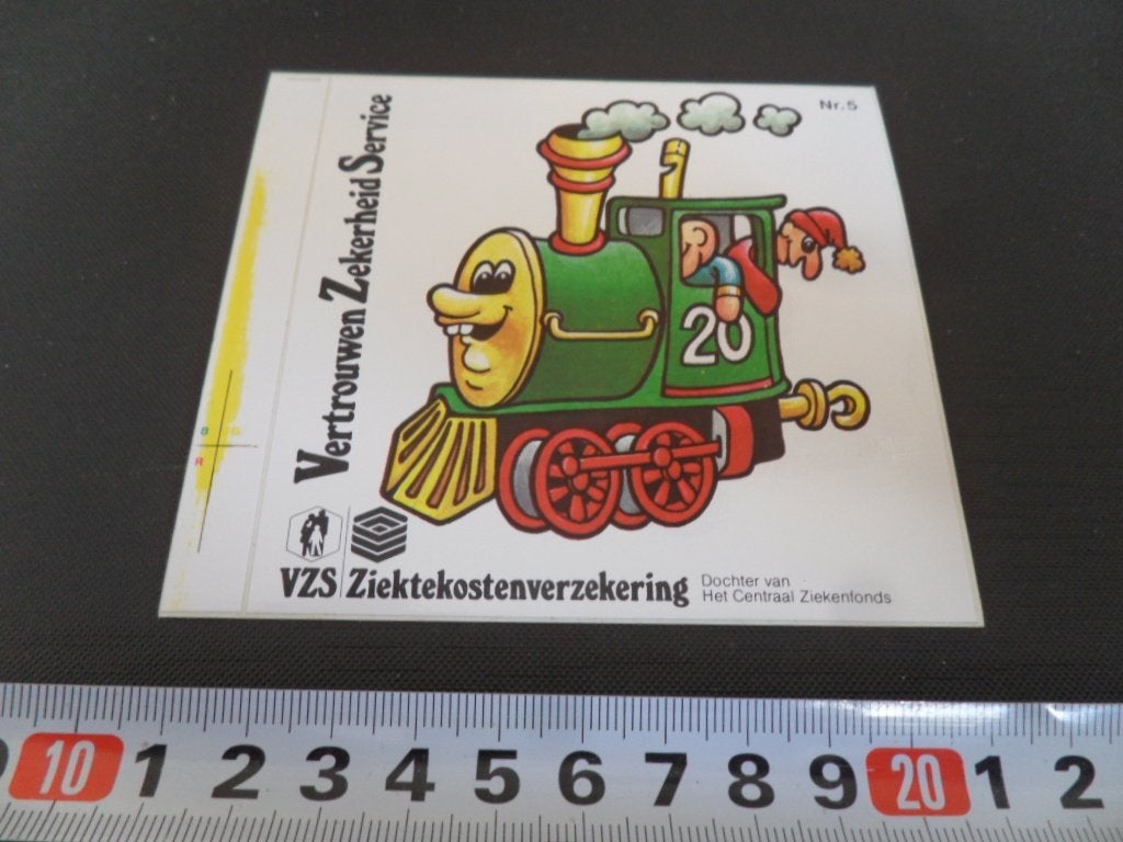 sticker Strip VZS Ziektekostenverzekering Nr. 5 Locomotief, Ophalen, Zo goed als nieuw
