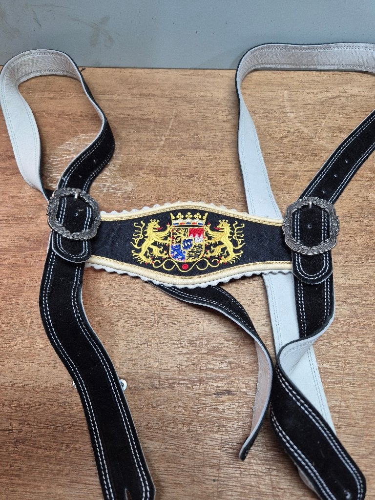 lederhosen bretels Beieren Oktobersfest top!, Maat 52/54 (L), Ophalen of Verzenden, Accessoires, Overige thema's