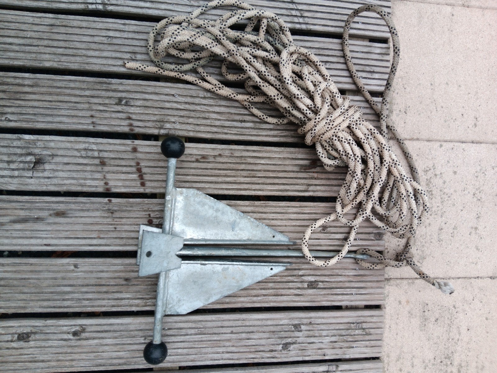 Anker 7 kg met lange lijn, Ophalen, Ankeren en Afmeren, Zeilboot of Motorboot