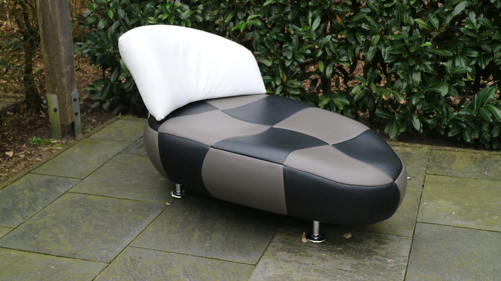 Leolux Kikko design fauteuil chaise longue., Ophalen, Overige maten, Leer, Zo goed als nieuw