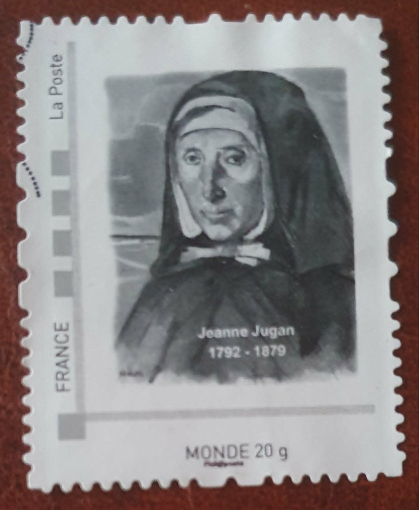 244-26 Frankrijk / Jeanne Jugan, Verzenden, Gestempeld