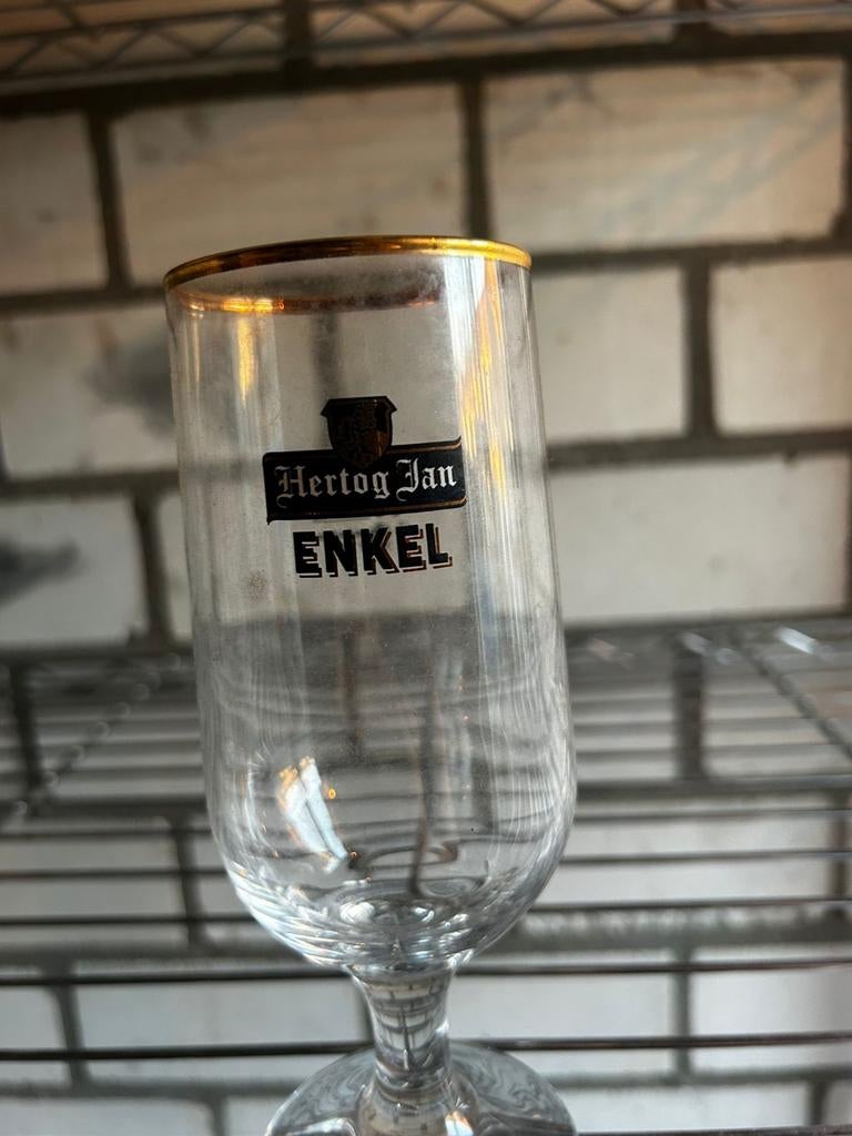 Hertog Jan Enkel glazen, Verzamelen, Glas en Borrelglaasjes, Ophalen, Gebruikt, Bierglas