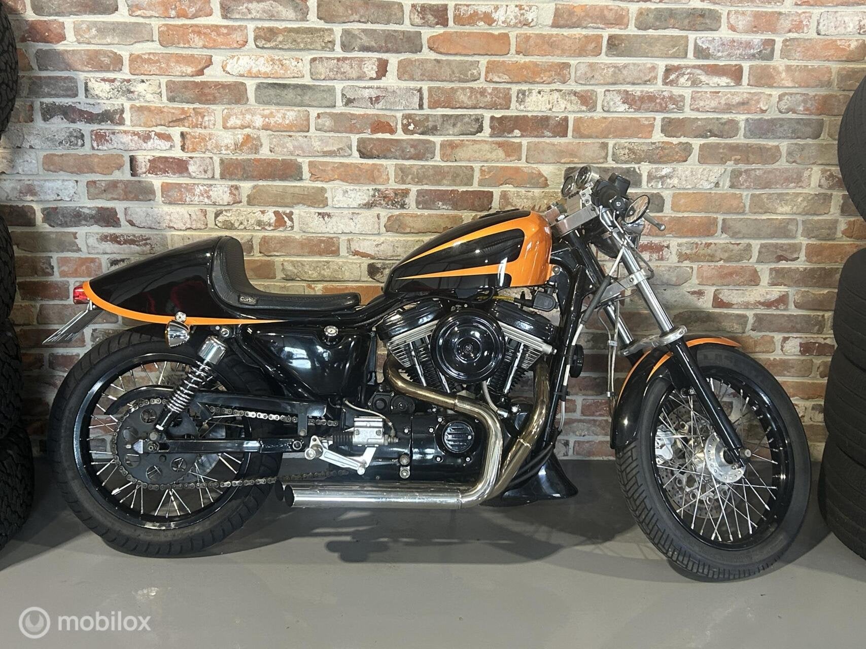 Harley Davidson XLH 883 de Luxe Cafe racer Custom Build, Chopper, 883 cc, Harley Davidson, Handgeschakeld