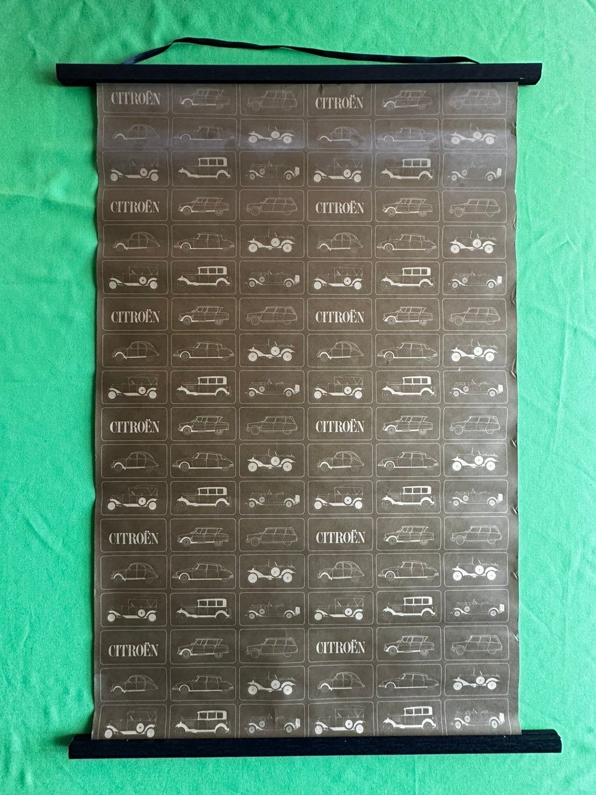 Citroën oude poster XL met oude modellenoverzicht, Ophalen of Verzenden, Gebruikt, Auto's