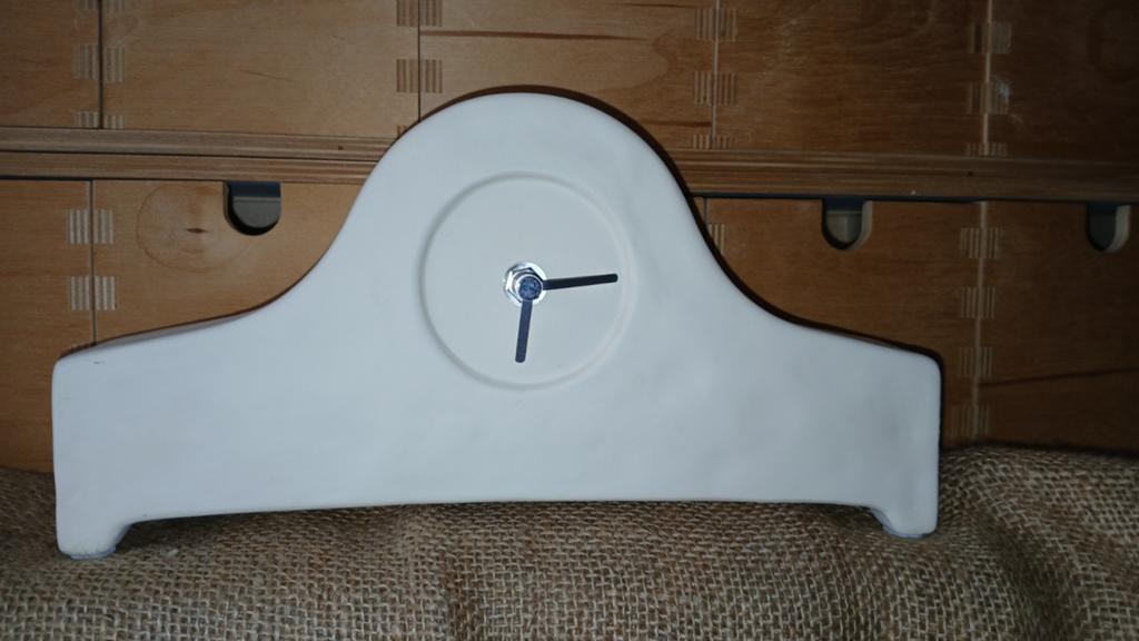 Klok zuiver gebroken wit, Ophalen of Verzenden, Wandklok